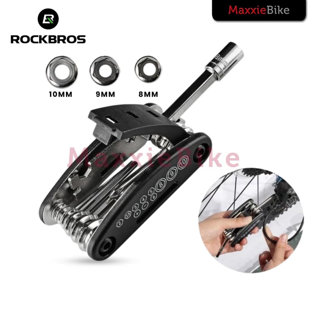 Kunci Sepeda 16 in 1 Tool Kit Baja Kunci Shock Lipat mini Set Motor Bicycle