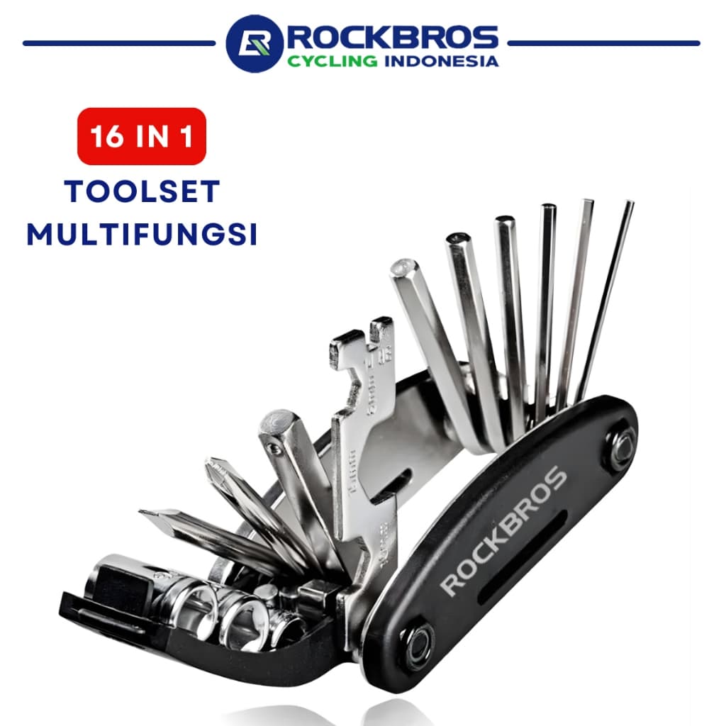 Bike Toolkit Kunci Sepeda Set 16 in 1 Obeng Kunci L Tool Kit Toolset Alat Multifungsi