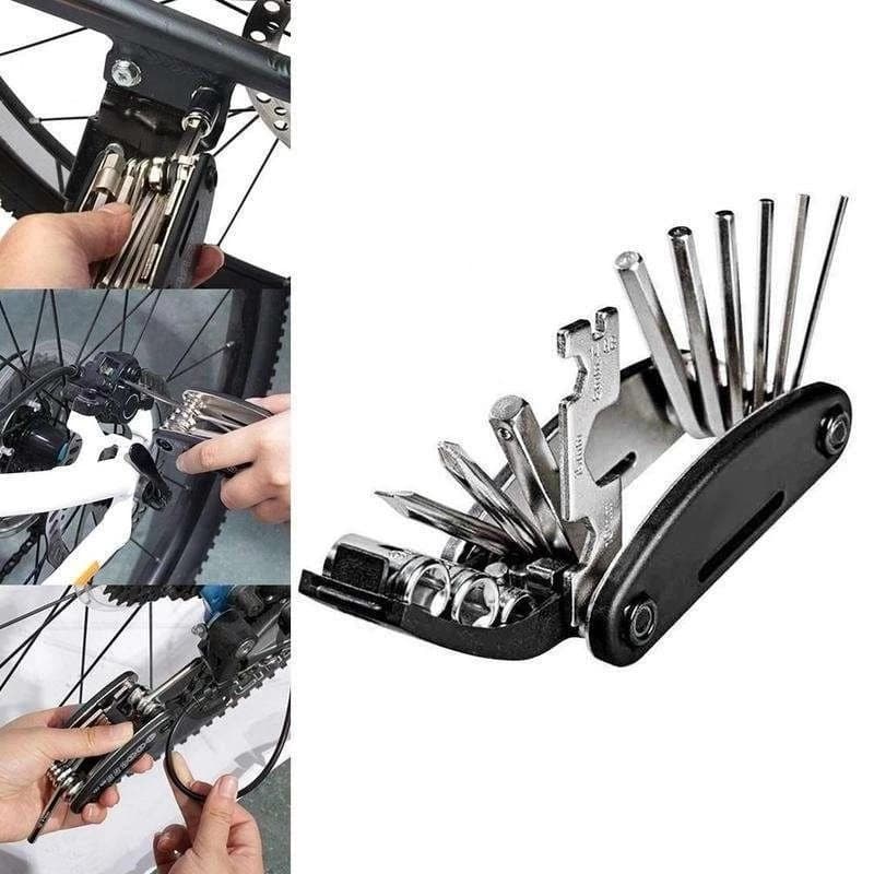 Kunci L Multitool Sepeda 16 in 1 – Alat Servis Sepeda Praktis &amp; Lengkap Lipat Praktis