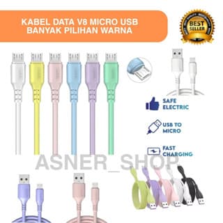 Kabel Macaron MICRO USB - V8 Full Colour Fast Charger Cable Charging Cas