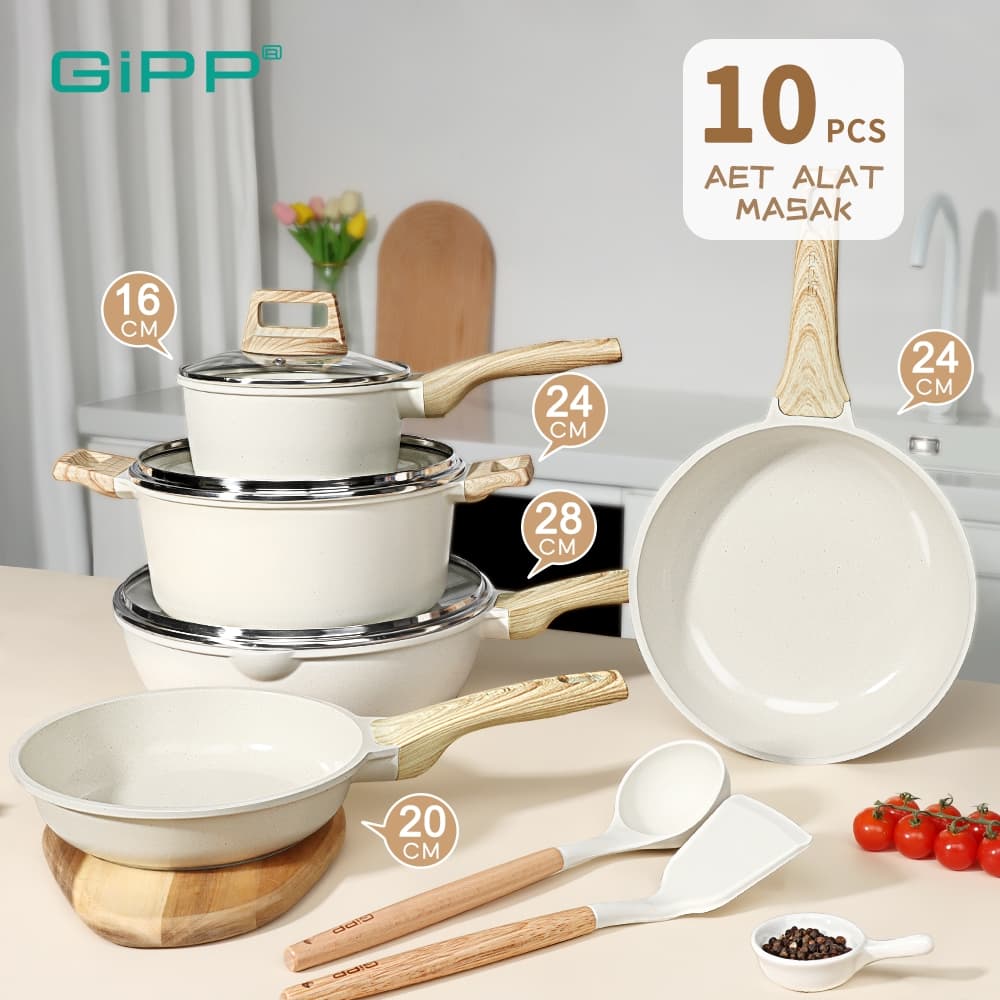 PANCI STAINLESS STEEL 4 Set Panci dan Wajan Stainless Steel / Wajan Stainless 34cm Panci Sup 22cm, Panci Mie 18cm, Wajan 26cm
