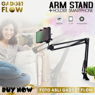 Arm Phone Holder HP Smartphone Arm Stand Suspension Jepit Meja 3 - 6.8 Inch
