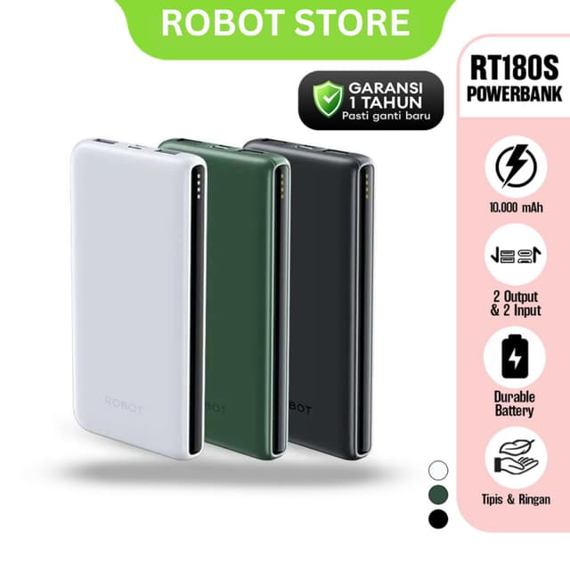LOG ON POWERBANK HULK V 22.5W 10.000mAh JGO-500H Fast Charging (INCLUDED TYPE C CABLE)