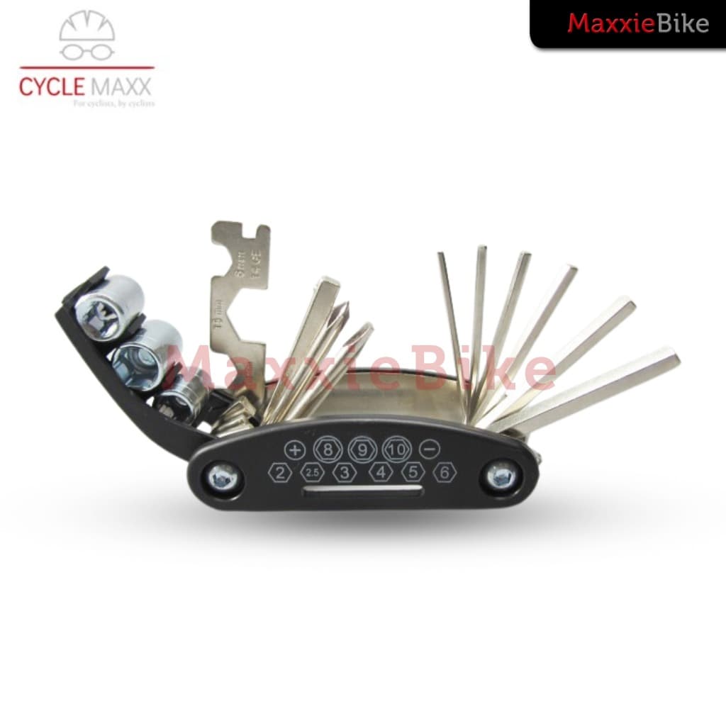 Kunci Sepeda 16-in-1 Tool Kit Lipat Baja — Perawatan Harian Sepeda & Motor