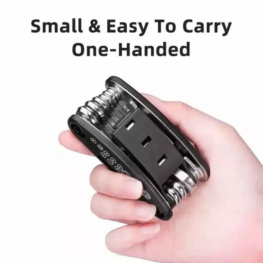 Kunci Sepeda 16-in-1 Tool Kit Lipat Baja — Perawatan Harian Sepeda & Motor