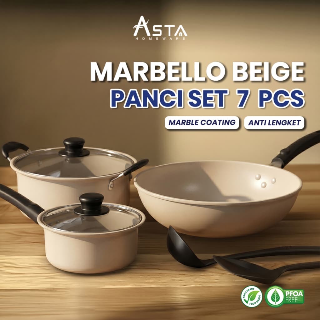 GiPP Peralatan Masak 1 Set Grey 10pcs Anti Lengket Cocok untuk semua kompor Bebas PFAS & PTFE & PFOA