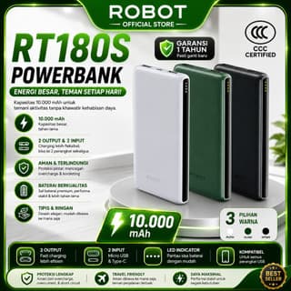 ROBOT RT180S Powerbank 10000 Mah Dual Port